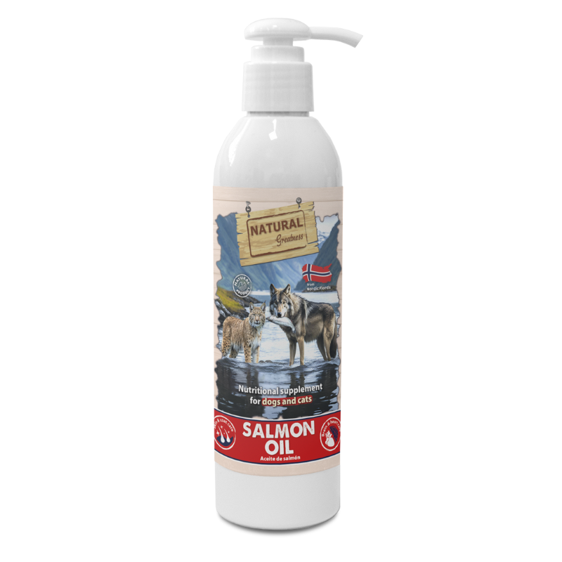 ACEITE DE SALMON NATURAL GREATNESS PERROS Y GATOS