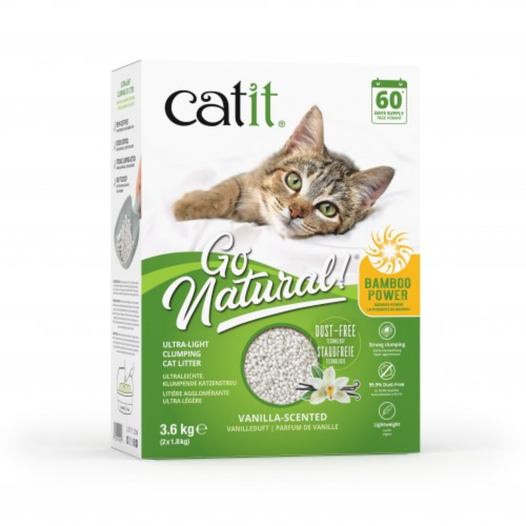 ARENA DE BAMBÚ CATIT GATOS GO NATURAL 3,6 KG