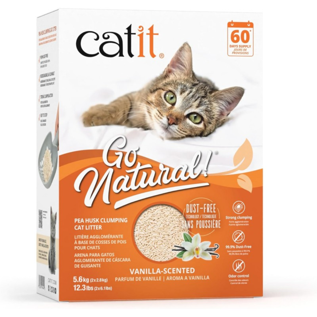 ARENA GO NATURAL CATIT VAINILLA DE CÁSCARA DE GUISANTE 5,6 KG