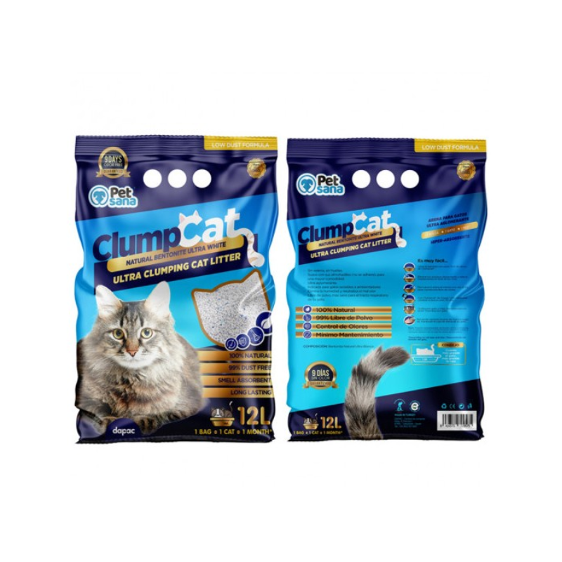 ARENA PARA GATOS PET SANA CLUMPCAT BENTONITA 12 L