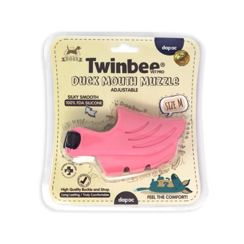 BOZAL PERROS SILICONA TWIMBEE DAPAC PREMIUM ROSA