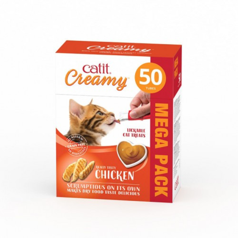 CATIT CREAMY DE POLLO (50 UNIDADES)