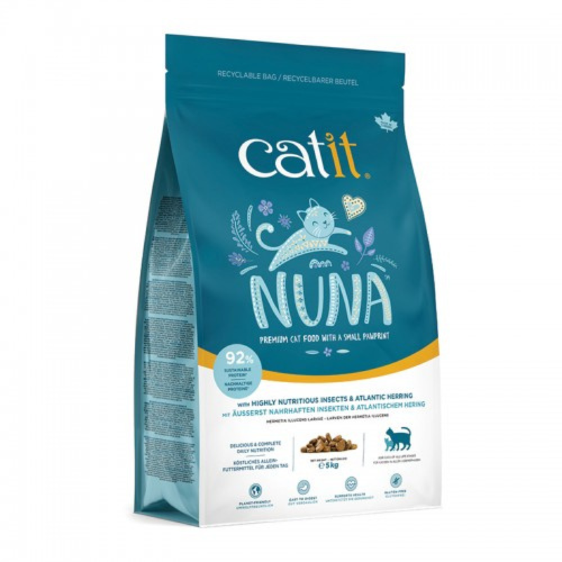 CATIT NUNA PIENSO GATOS DE PROTEÍNA DE INSECTO CON ARENQUE 5 KG