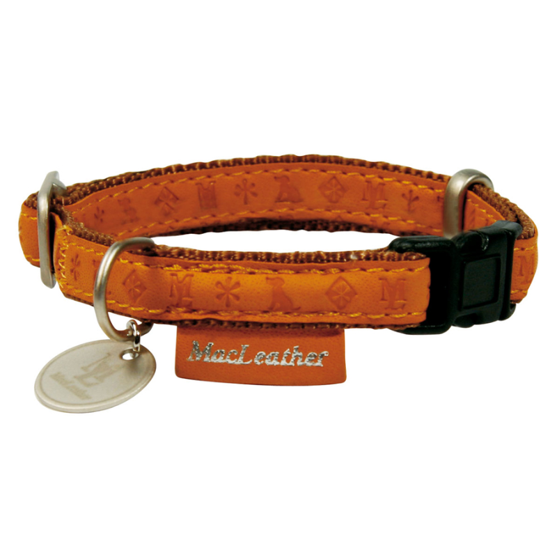 COLLAR PERRO CUERO MAC LEATHER MARRON