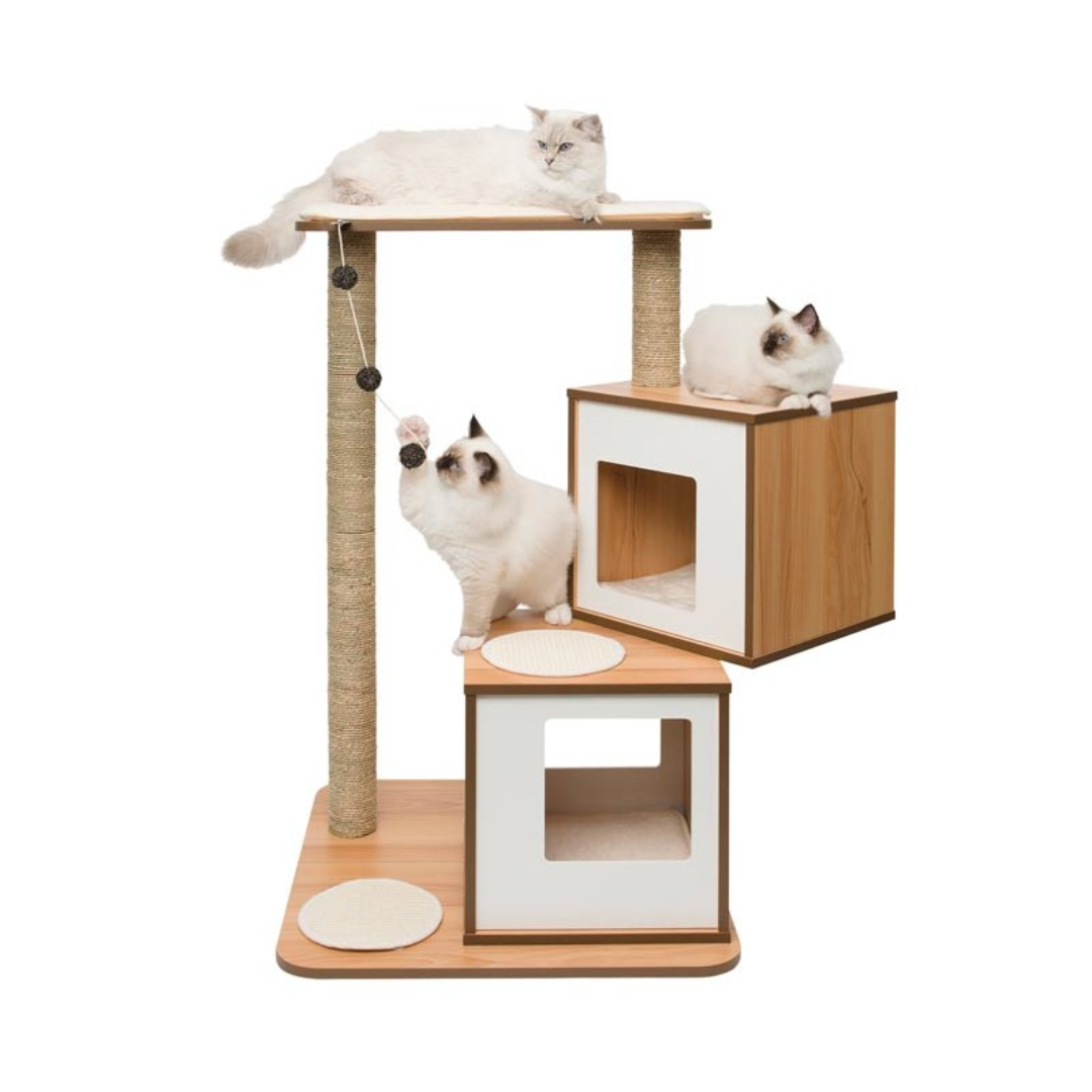 MUEBLE RASCADOR PARA GATOS V DOBLE VESPER