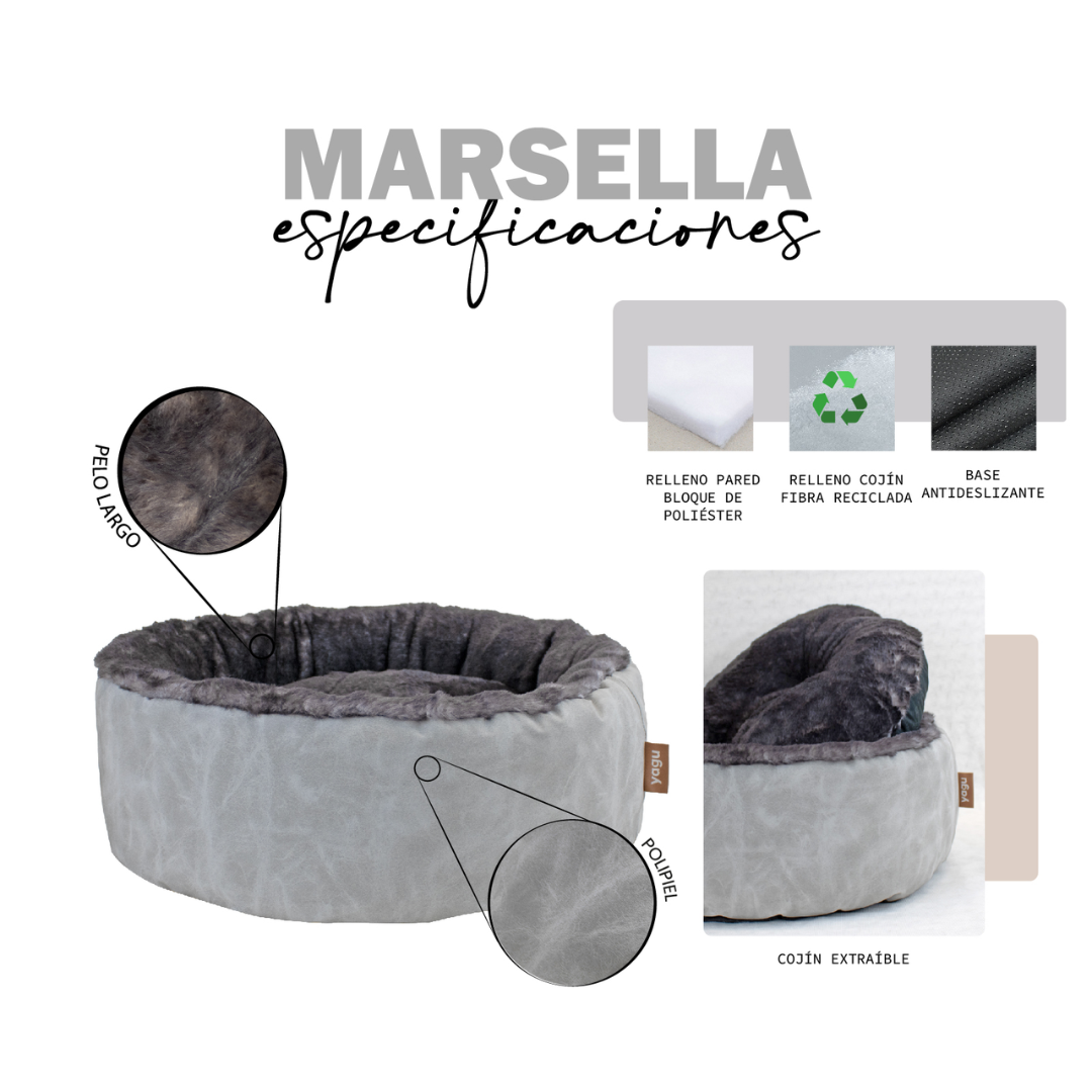 CAMA PARA PERROS VALLE MARSELLA YAGU 48 x 48 x 17 CM