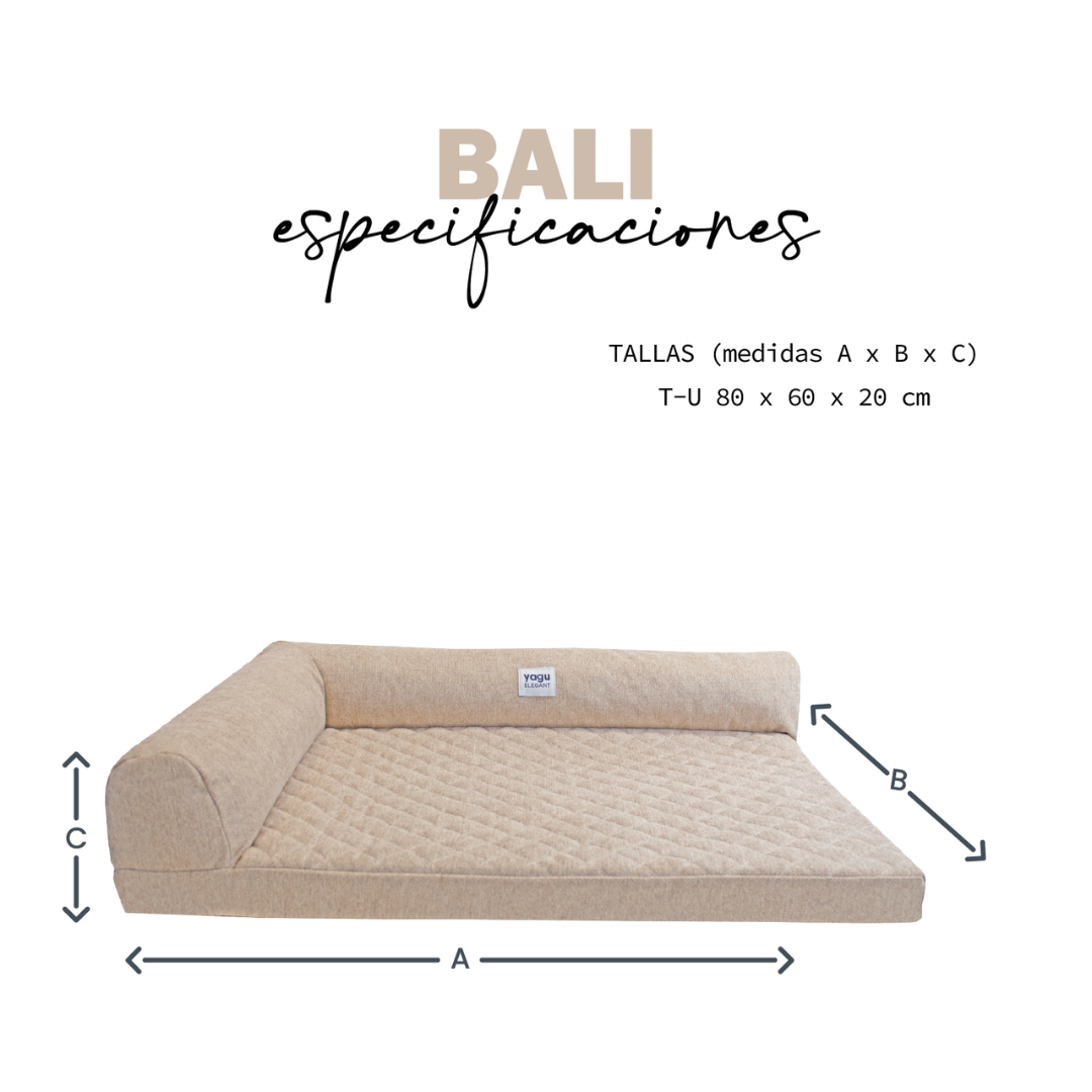 CAMA PARA PERROS ESQUINERA BALI YAGU 80 x 60 x 20 CM