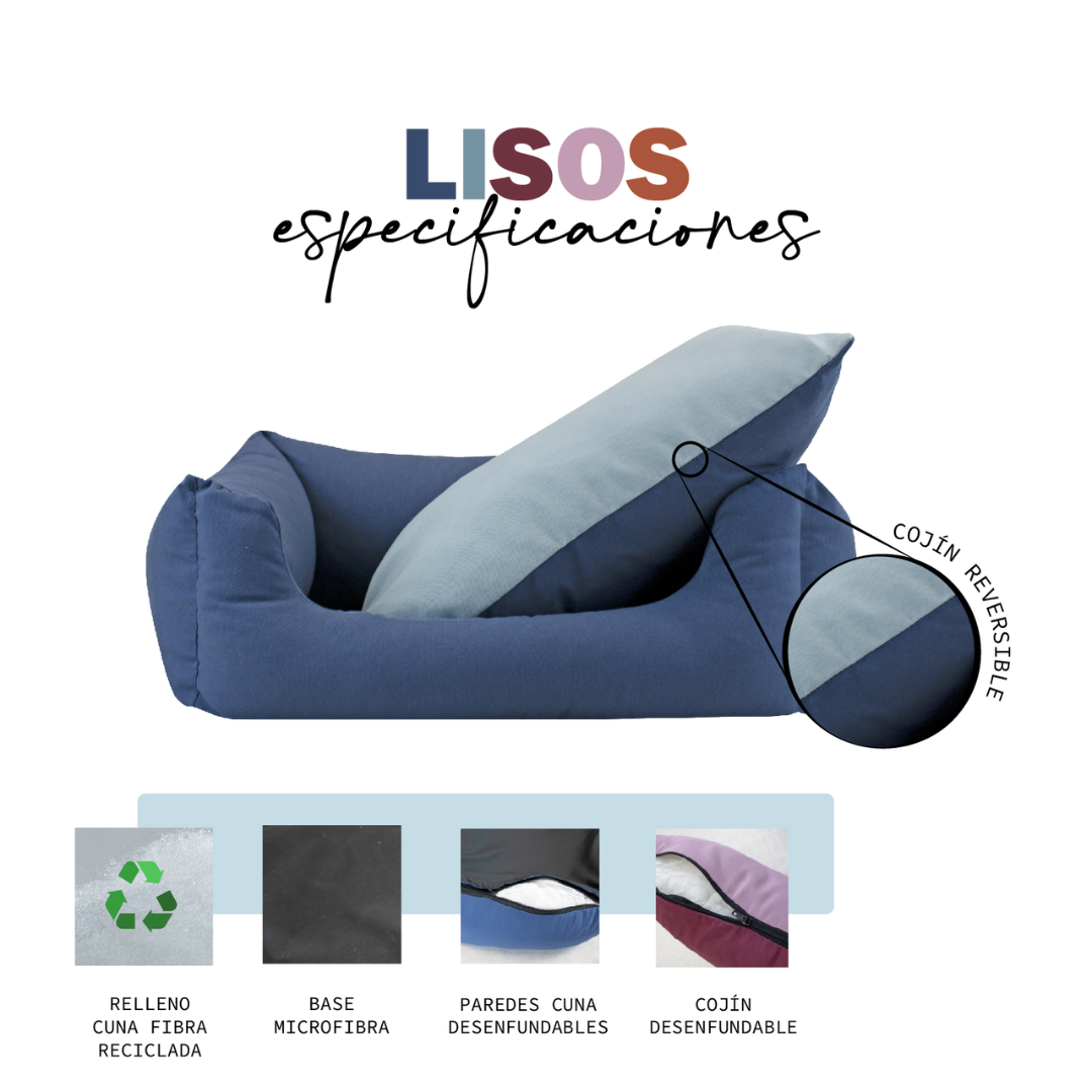 CAMA PERROS OXFORD AZUL-CELESTE YAGU