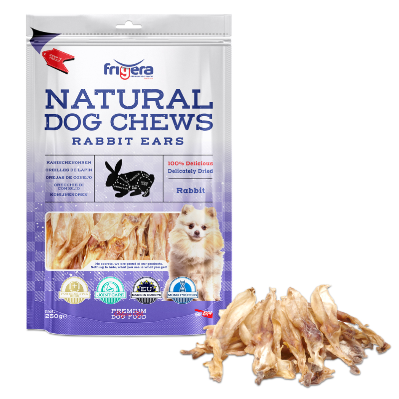 SNACK NATURAL OREJAS DE CONEJO PARA PERROS 250 GR