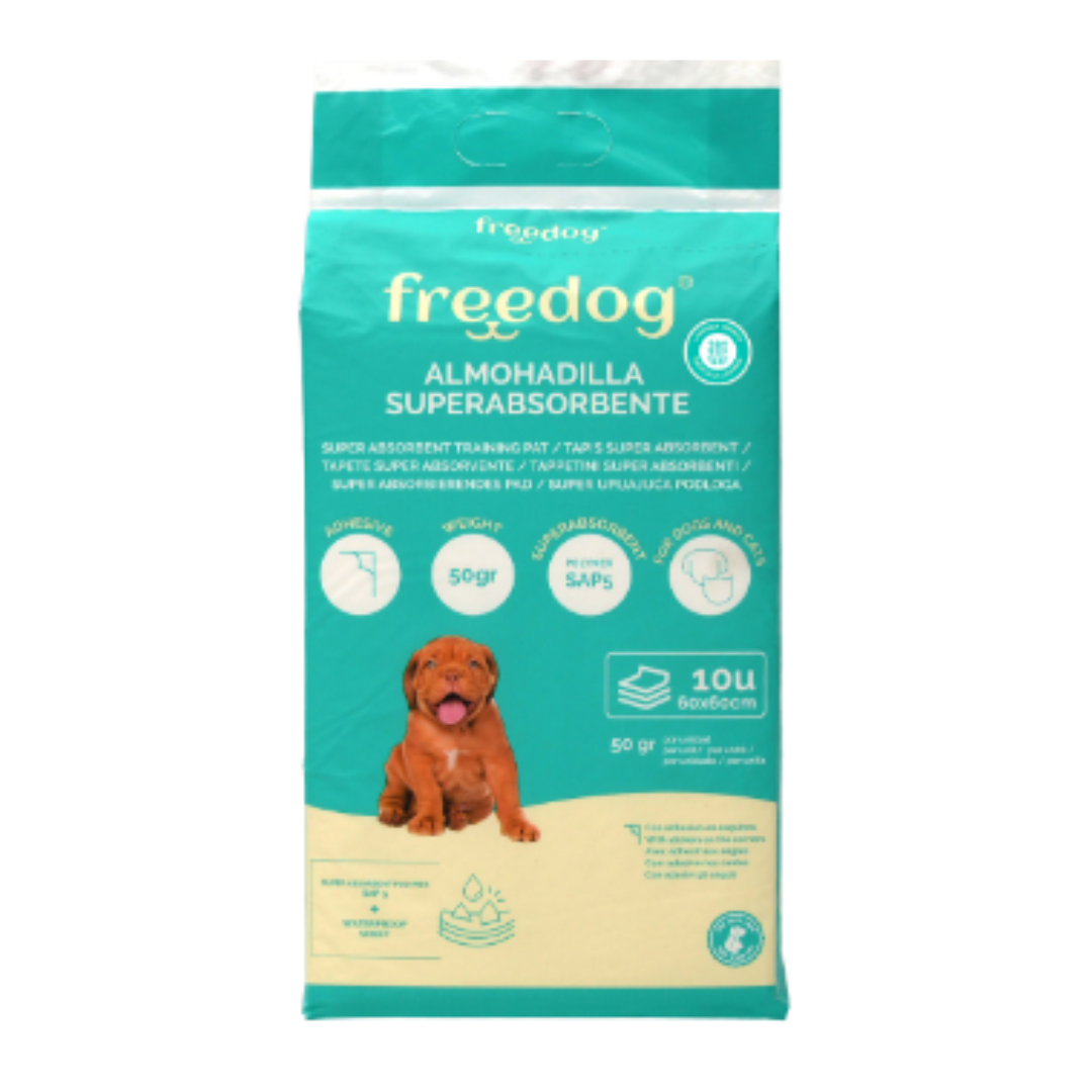 EMPAPADOR FREEDOG SUPER ABSORBENTE 60X60 10 UNIDADES ESENCIA LAVANDA