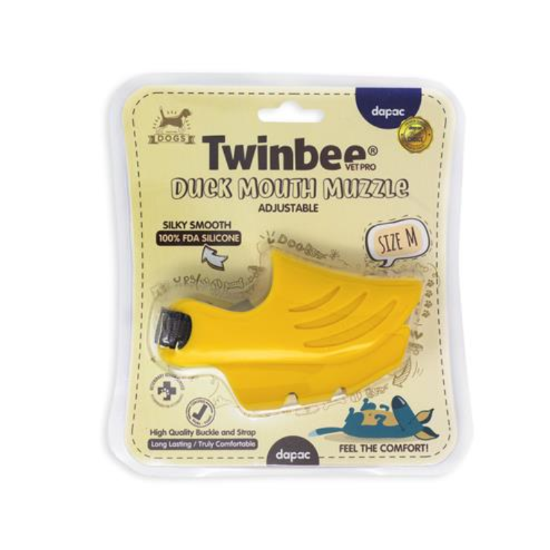 BOZAL PERROS SILICONA TWIMBEE PREMIUM AMARILLO