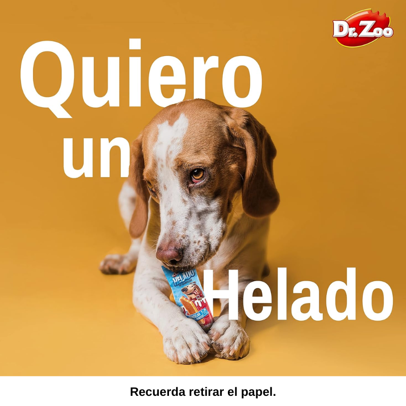 HELADO PARA PERROS DR ZOO SALCHICHA Y QUESO