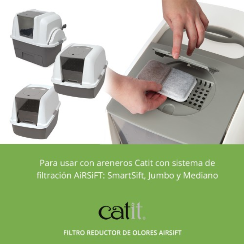 FILTRO REDUCTOR DE OLORES CATIT AIRSIFT PACK DE 6 FILTROS