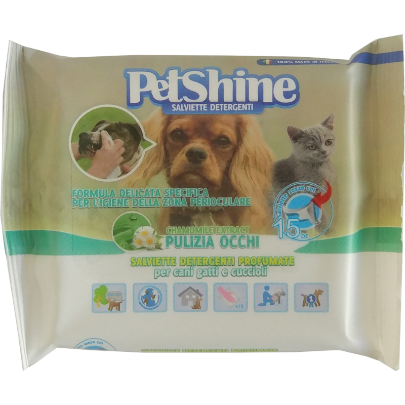 TOALLITAS HIGIENE PARA OJOS PERROS Y GATOS PETSHINE