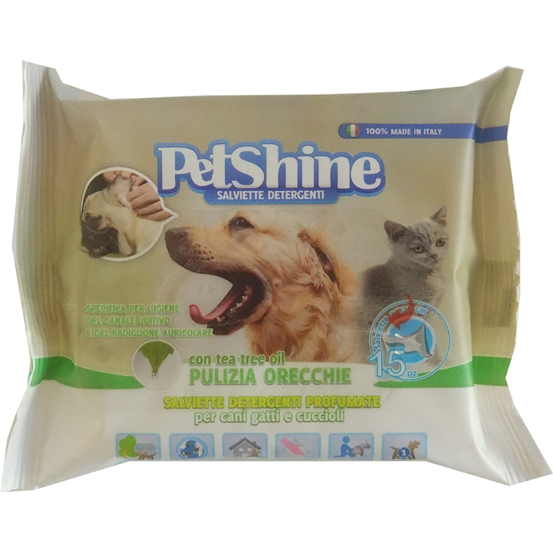 TOALLITAS HIGIENE PARA OREJAS PERROS Y GATOS PETSHINE