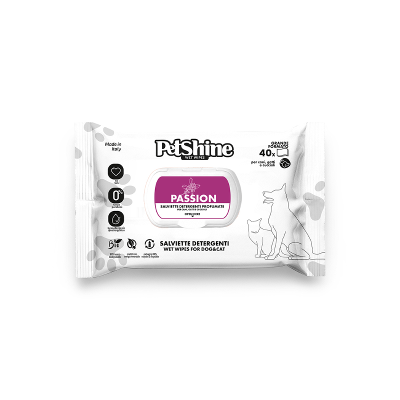 TOALLITAS HIGIENE PARA PERROS Y GATOS PASIÓN PETSHINE